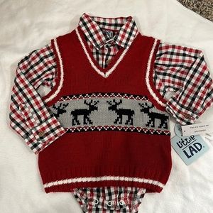Christmas Sweater Vest Set